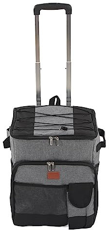 Bolsa Térmica Grande con Ruedas de 35 litros, Caja Aislante con Ruedas, Bolsa Térmica Plegable con Asa, Nevera Portátil de Tela de Buey, Nevera Portátil Actividades