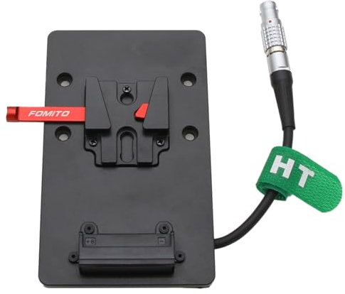 HangTon V-mount V-lock Battery Plate Power Supply for DJI Ronin 4D Camera, 6 Pin Female Connector, 10cm