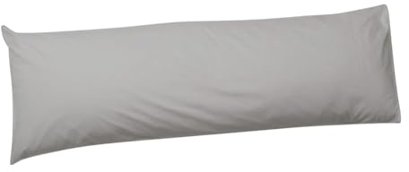 HOORHAM® Bolster Pillowcase Cover - Body Pillow Neck Support - Orthopaedic Bolster Large Pillowcase Cover Nursing Pregnancy Support Long Pillowcases (LIGHT GREY, 4.6 FT)