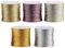 Bangbobi 5 Rotoli di Filato Glitterato, Filo Dorato da 250 m per lavori Artigianali, 0,4 mm x 50 m/Rotolo, Cordino per Realizzare Gioielli, collane e Braccialetti