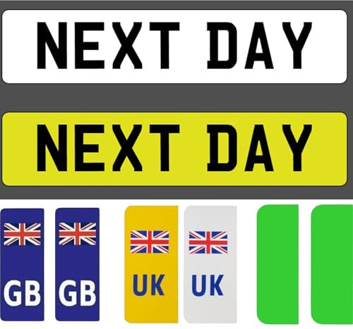 TownGifts UK Acrylic Plates Rear/Front/Pair for Automotive, Home or Outdoor Use