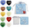 30pcs Mitgebsel Kommunion Gastgeschenke, 10x Glücksbringer Herz mit Fisch, Glückssteine für Kinder Erwachsene,Glückssteine als Mitgebsel Kindergeburtstag/Gastgeschenk Taufe/Gastgeschenke Konfirmation