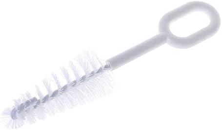 Weißes Set mit 5 rotierenden Nippelbürsten, Milchflasche, Schnuller, Strohhalm, Reinigungsbürsten, Reiniger, praktisches Bürstenreiniger-Set, Stanzformen, Flaschenreinigung