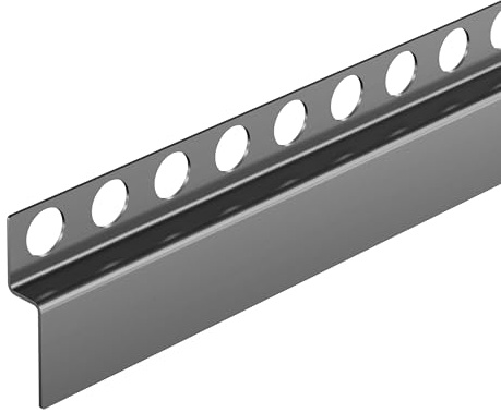 Balneo Frontprofil Gefälleprofil, Edelstahl AISI 304, 130 cm, Gun Metal | Edelstahl AISI 304, sichtbare Abschlusskante, für bodengleiche Duschen, kürzbar, Länge 130 cm, 2 J. Garantie