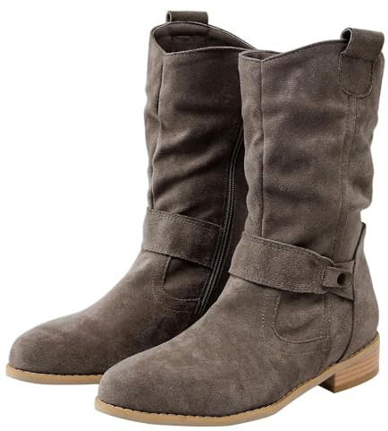 Stivali Donna Estivi Texani Cowboy Western Scarpe da Punta Camperos Etnici Stivaletti Equitazione Invernali Stivali Donna Neri Alti