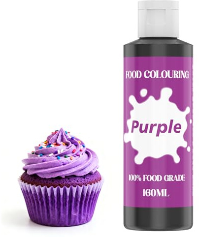 Colorant Alimentaire - 160ml Colorants Alimentaires Hautement Concentré de Grande Capacité pour la Décoration de Gâteaux,Colorants Alimentaires Liquide pour la Slime, DIY Artisanat (violet)