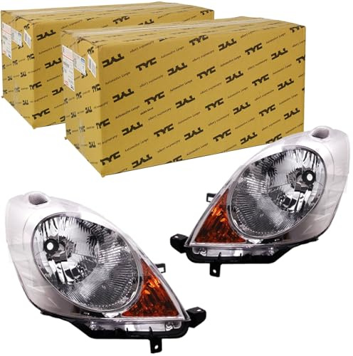 2x TYC H4 Hauptscheinwerfer rechts+links | 20-1039-05-2 + 20-1040-05-2 Kompatibel mit Note (E11, NE11)
