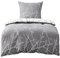 BEDSURE Bettwäsche 135x200 2teilig Bettbezug - Bettwäsche-Sets 135 x 200 cm mit Kissenbezug 80x80 cm, ÖKO-TEX Wendebettwäsche Bedding Muster Grau Zweige für Einzelbett mit Reißverschluss