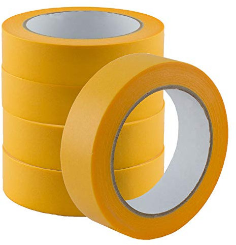 HOMEFACTO:RI Tools 5er Pack Goldband Abdeckband Klebeband Kreppband 30mm x 50m