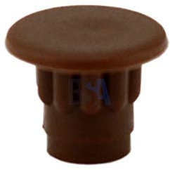WURTH 06832772 Abdeckkappen für Bohrungen 5 mm, Braun, Kunststoff, 5 mm, Kopf 7 mm, Abdeckkappe für Möbel 5 mm