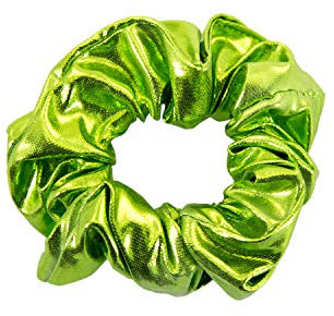 Oblique Unique Scrunchie Haargummi Zopfgummi Haarband für Mädchen Damen Frauen elastisch 80er Jahre 80s Motto Kostüm Party Fasching Karneval Haar Accessoire - Grün