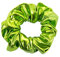 Oblique Unique® Scrunchie Haargummi Zopfgummi Haarband für Mädchen Damen Frauen elastisch 80er Jahre 80s Motto Kostüm Party Fasching Karneval Haar Accessoire - Farbe wählbar (Grün)
