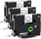 MarkField Compatible Label Tape Replacement for Brother P Touch TZ TZe-241 18mm 0.7 Laminated Cassette, for PT-550 900 D400 D450 D600 P700 P910BT 2430PC, Black on White, 3 Pack