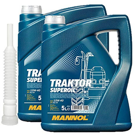 2 x5l, MANNOL 7406 Traktor Superoil 15W-40 Schlepper Oldtimer Öl + Ausgießer