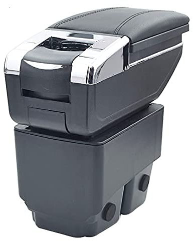 Armlehne Mittelarmlehne Konsole Gleiten Mittelkonsole Aufbewahrungsbox Schwarz Kompatibel mit Ford