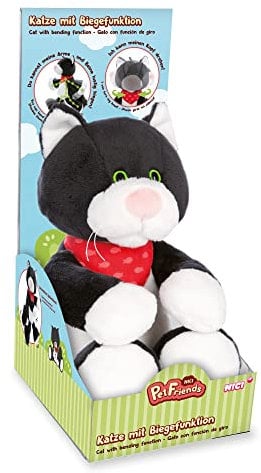 NICI Kuscheltier Katze Pepper 30cm I Plüschtier mit biegbaren Gliedmaßen I Flauschiges Spielzeug in Geschenkverpackung für Kuscheltierliebhaber –48184