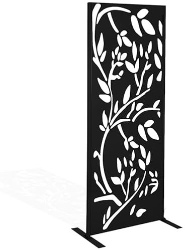 IDMarket - Panneau décoratif Universel 150 x 50 CM LIS Noir Mat