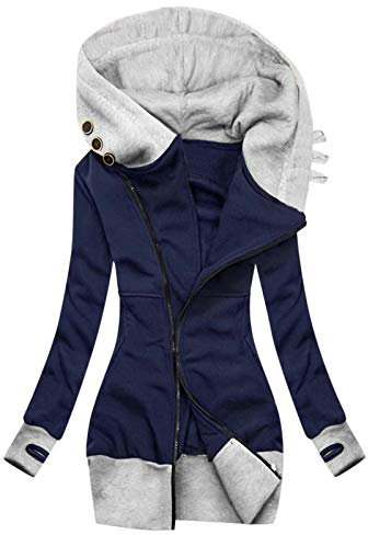 QHDDP Armee Jacken Damen Kunstfell Mantel Steppjacke Damen Schwarz Dope Skijacke Damen Protest Skijacke Winterjacke Beige Ultraleichte Daunenjacke Parka Mit Fell Damen Pelzweste Damen(Marine-E,XL)