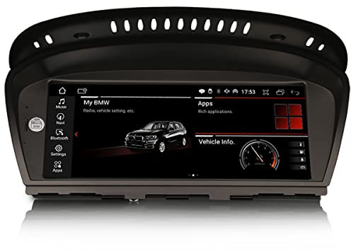 Erisin 8-Core 8.8 Android 14 IPS Car Stereo Bluetooth DAB+ Radio for BMW 3 Series E90 E91 E92 E93 5 Series E60 E61 6 Series E63 E64 CIC GPS Sat Nav Touch Screen iDrive CarPlay Android Auto 4GB+64GB