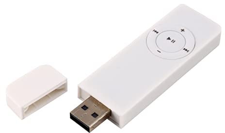 Zunedhys Portable USB Sport U Disk Mini Mp3 Music Player Support 32GB TF Card(white)