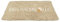 QOENIQ Badematte 100% Baumwolle Badematte 120 x 70 cm Badvorleger Badteppich rutschfest (Beige)
