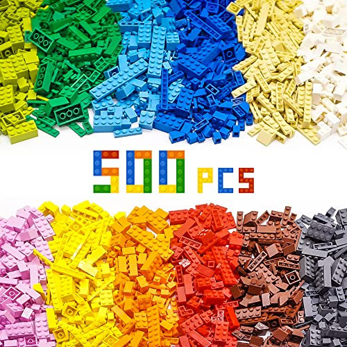 WYSWYG Lot de 500 Blocs de Construction, compatibles, Cadeaux pour garçons et Filles à partir de 6 Ans