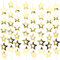 Gold-Stern-Girlande-Set für Party-Dekoration, hängende funkelnde Stern-Schnur für Klassenzimmer, Geburtstag, Hochzeit, Abschluss, Neujahr