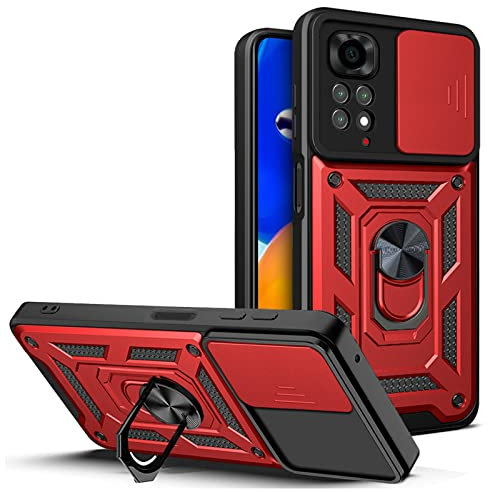 betterfon Handyhülle für Xiaomi Redmi Note 11 / Note 11s | Stoßfest & Kratzfest | Mit Kameraschutz, Anti-Fingerabdruck & robustem Panzerschutz-Design | Rot