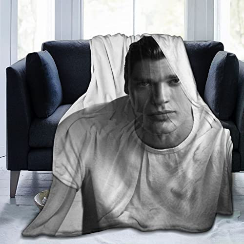 LOUJIN Dominic Schauspieler Sherwood superweiches Flanell-Fleece, leichte Überwurfdecke, Klimaanlagendecke, Couch, Sofa, Schlafzimmer, 150 cm x 125 cm