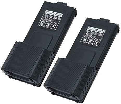 Paquete de Batería de Walkie Talkie, 2 Piezas 7.4V 3800mAh Batería de Iones de Litio de Radio de 2 Vías para UV 5R 5RA 5RB 5RC 5RD 5RO 5RE UV 5X3 UV 5RTP UV 5R Plus y Más