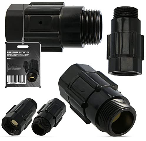 Druckregler PE Rohr Reduzierstück Innengewinde 3/4 x Außengewinde 3/4 1,5 Bar Gartenschlauch Bewässerung Ventil Garten Micro Drip Bewässerungssystem Armaturen Schutz