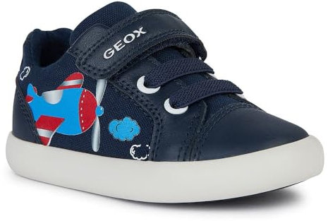 Geox B Gisli Boy C, Scarpe da Ginnastica Bimbo 0-24, Marina Rossa, 24 EU