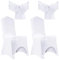 Hazrcvr Stuhlhussen Hochzeit 2 Stück Stuhlhusse Weiss Hochzeit Stretch Stuhlüberzug Husse Stuhlschutz Stuhlhussen im Schleifenband Elastik Stuhl Abdeckung Weiße Spandex Stuhlhussen mit Schleifen