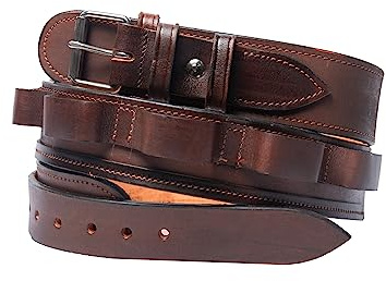 Hulara Western Leder Patrone Gürtel Schrotflinte Bandolier Munition Gürtel Cowboy Schrotflinte Gürtel für 12 Gauge Schrotflinte Shell Bullet Belt