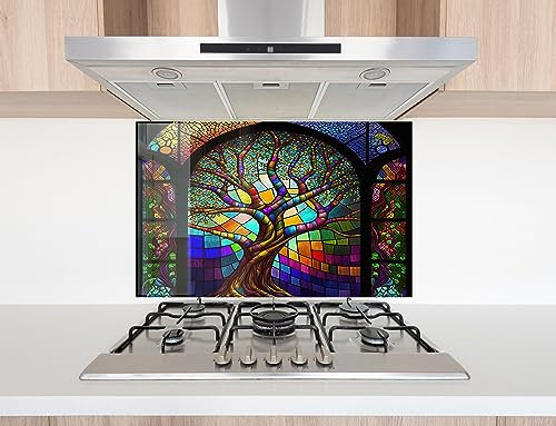 Myphotostation.com Küchenrückwand aus gehärtetem Glas, Herdrückwand, Küchenfliesen-Dekor, Herd-Rückabdeckung, Glasrückwand, Fliesen für Herdplatte, gehärtetes Glas, 6 Stück