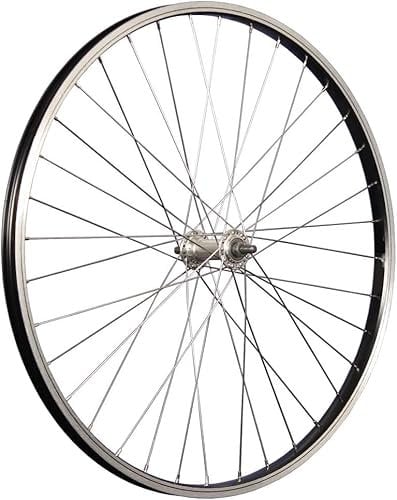 26 Zoll Vorderrad Laufrad Fahrrad Kastenfelge Aluminium Alufelge Felge Vorderfelge mit Muttern Silber