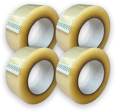 PINI Klebeband 200 m x 48 mm Packband Paketband Verpackungsband Kartonband (4 Rollen)