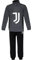 hermet Pigiama Juventus, in Pile, Maglia Maniche Lunghe Pantalone, Pigiama Juventus per Adulto, Unisex, Mezza Zip, Antracite, Taglia L