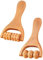 2 Stück Massageroller Holz Triggerpunktroller Körper Gesichtsroller mit Griff Beine, Hände Gesichtsmassager Körper Massage Gesicht Hals Anti-Cellulite für Gua Sha Scraping Massage-Tool
