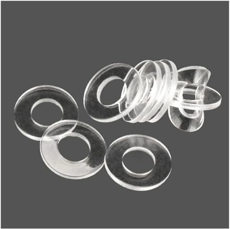 50/100/200 Stück Kunststoff PVC transparent isolierend Flachdichtung Pad Ring Abstandshalter Unterlegscheibe weich hart M1,2 M1,4 M1,7 M1,8 M2 M2,5 M3 M4 M5 M6 M8 (Color : Soft, Size : M2x4x0.5-100p