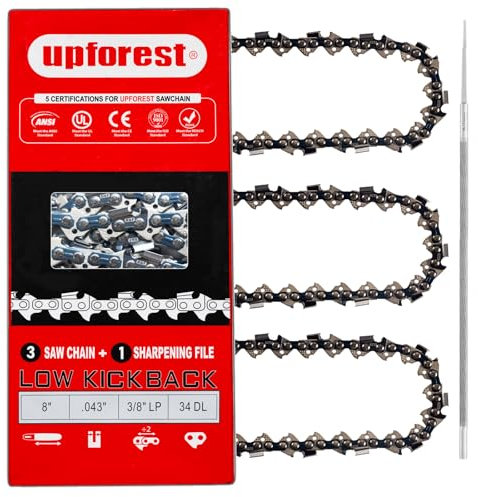 8 Inch Pole Saw Chain for Dewalt DCPS620B DCPS620M1 Chainsaw, 8 Replacement Sawchain for Dewalt DCCS623B DCCS623L1 Chain Saw 3PCs(90MOPX34)
