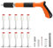 5 Gears Manual Steel Nails Gun Tool with 10 Round Nails,Concrete Nail Gun Rivet Tool Portable Manual Silencing Wall Nail Gun Mini Nail Shooting Machine for Cement Wall,Household,Meatalworking