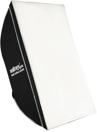 Walimex pro Softbox 60x90cm, um 360° drehbar, inkl Front- und Zwischendiffusor, Transporttasche, Bowens Adapter, ideal für Produkt- und Peoplefotografie