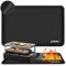 Tapis de barbecue ignifuge et imperméable, tapis ignifuge 75 x 53 cm, tapis de barbecue résistant à la chaleur pour barbecue d'extérieur pour protéger votre table de préparation et barbecue