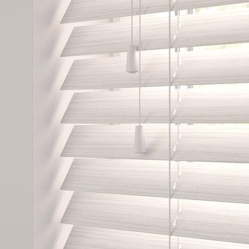Hand Made To Measure FAUX WOOD Venetian Blinds - British Made - by HOMESMART BLINDS (Washed Oak)