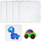 4PCS Hama Fuse Beads Boards, Transparent Plastic Pegboards, 5mm for Children DIY Handmade Products