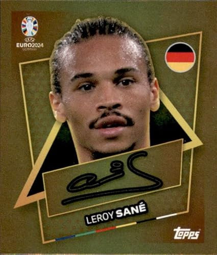 Topps EM 2024 Germany Einzelsticker Star Spieler Signature (GER SP - Leroy Sane - Star Player - Gold Signiture)