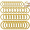 HavaCue 40 Stück Karabiner Rund 4 Größen O-Ring Karabiner,20/24/27/33mm Karabinerhaken Rund Runde Karabiner,Metall Karabiner Ring für Taschen Geldbörsen DIY Handwerk (Gold)