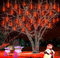 Halloween Decorations, 20Tube(Equivalent to 2 Sets of 10-Tubes) Meteor Shower Orange Halloween Lights for Yard Tree Outside，Plug In Christmas Lights Outdoor for Halloween Thanksgiving Fall Decor