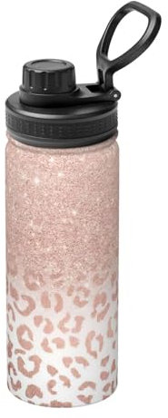 rose gold glitter Print 18oz Sports Insulated Kettle Stainless Steel Gym& Sport Bottles Insulated Kettle